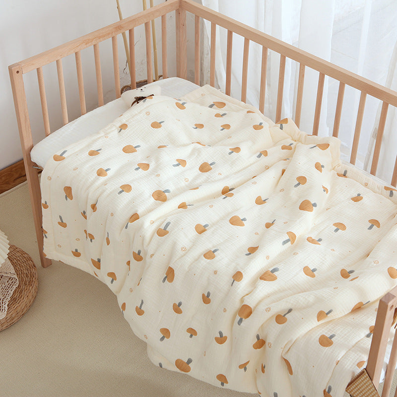 Earthy Muslin Cotton Crib Quilt