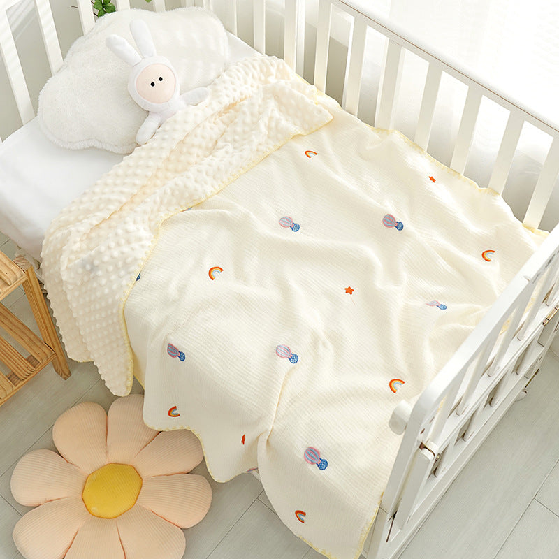 Earthy Cotton Bubble Fleece Baby Blanket