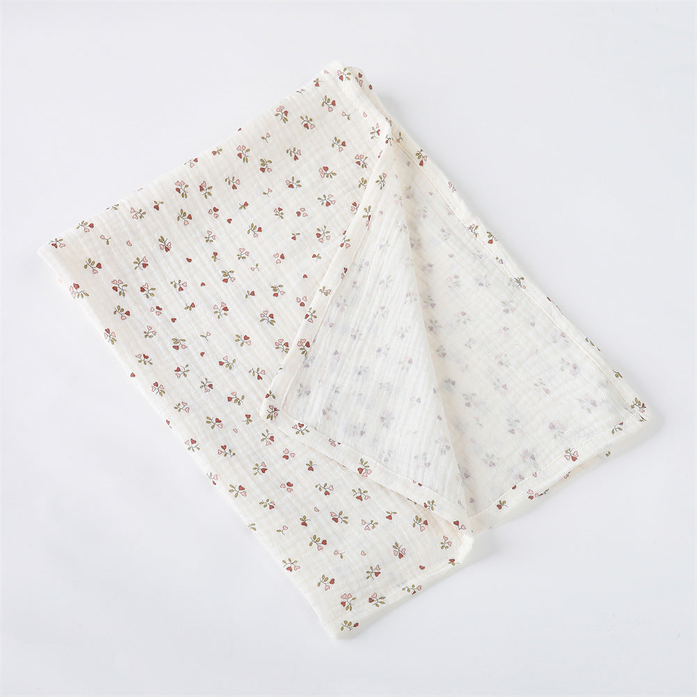 Earthy Fruits and Flowers Cotton Baby Blanket