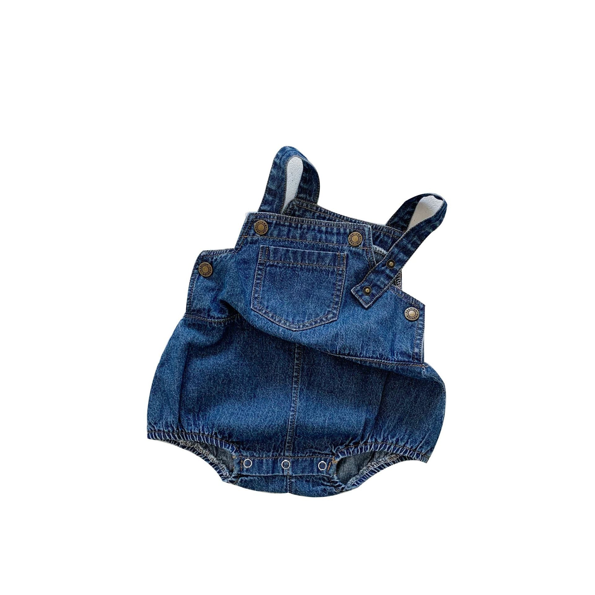 Baby Boys Cotton Denim Short Dungarees | Childsplay Clothing