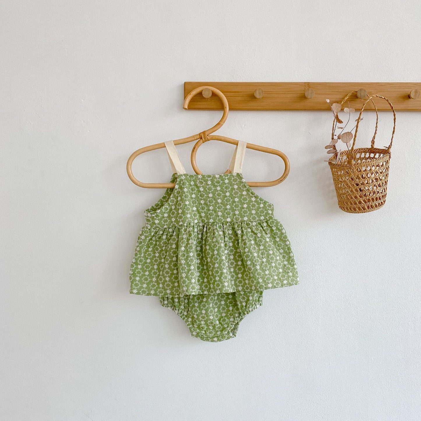Two-piece Cotton Blouse and Baby Bloomers