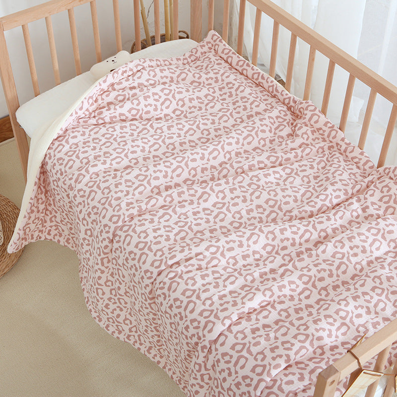 Earthy Muslin Cotton Crib Quilt