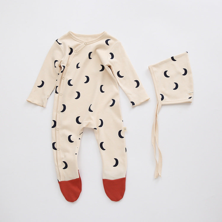 More than the Moon Cotton Romper and Hat