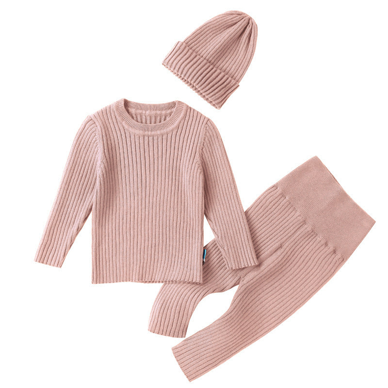 Knitted Cotton Winter Clothing Set (3 piece set)