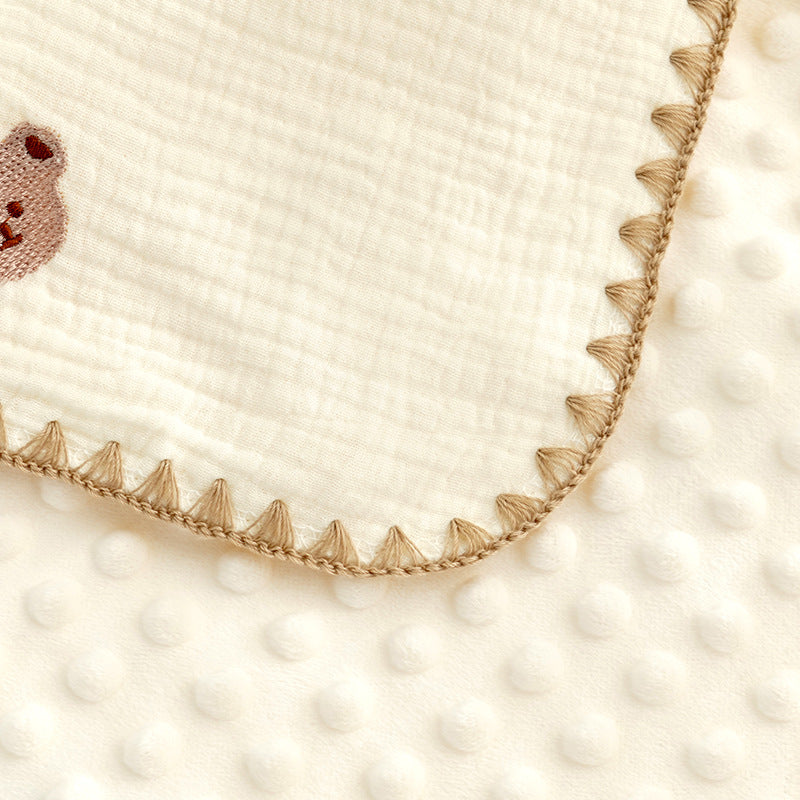 Earthy Cotton Bubble Fleece Baby Blanket