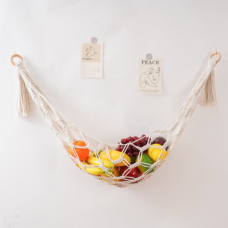 Hand Woven Cotton Toy Storage Hammock