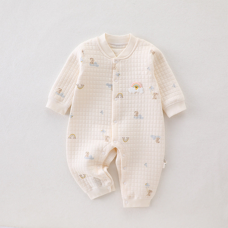 Quality Winter Cotton Onesie (in 6 Earthy prints)