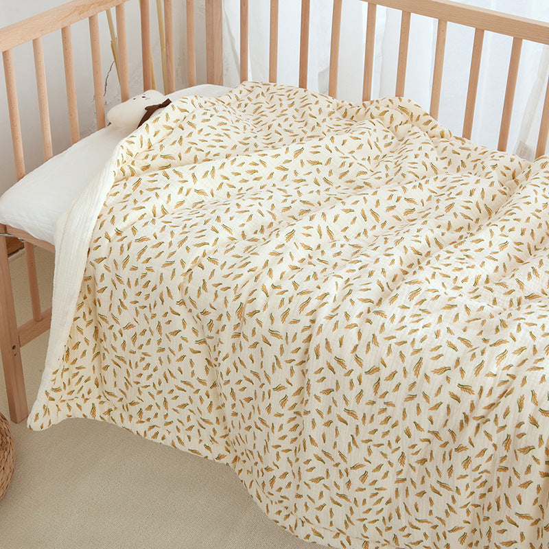 Earthy Muslin Cotton Crib Quilt