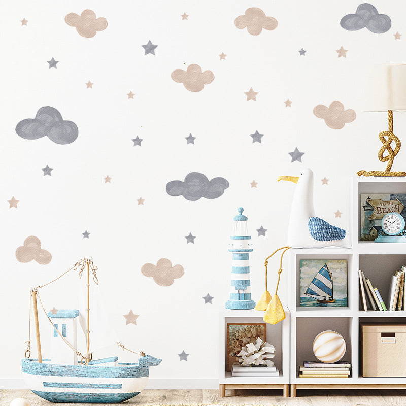 Earthy Clouds Nursery Wall Decal Stickers
