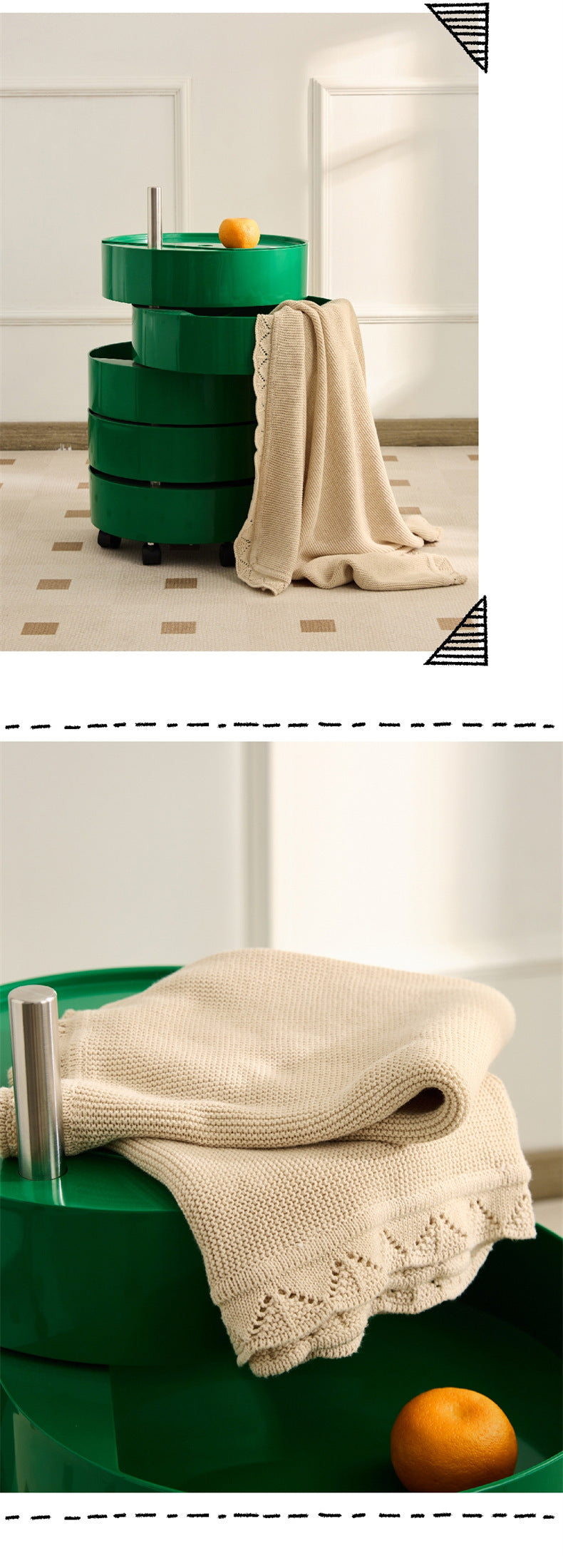 Nordic Cotton Knitted Blanket