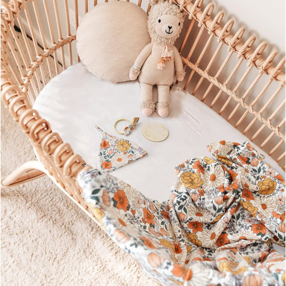 Four Piece Newborn Receiving Blanket Set My Earthy Baby