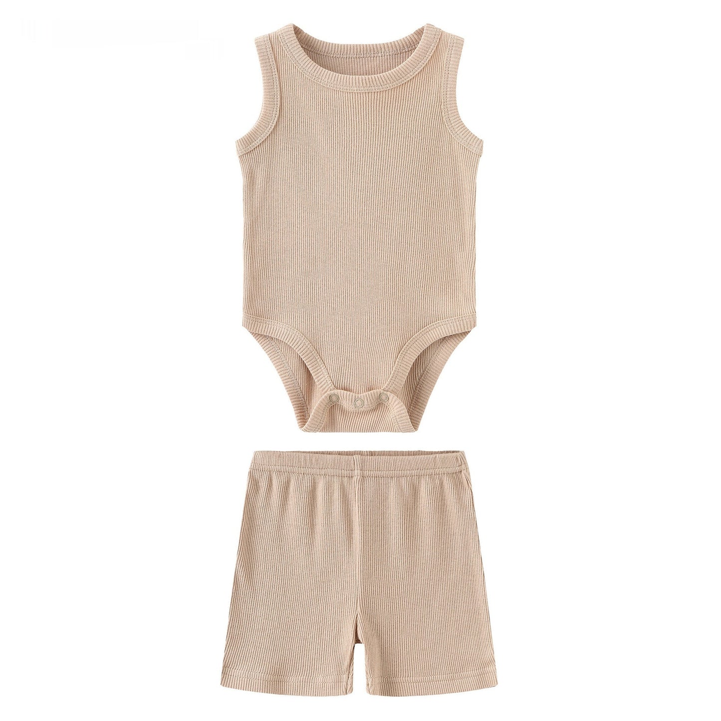 Two Piece Cotton Onesie and Shorts Set