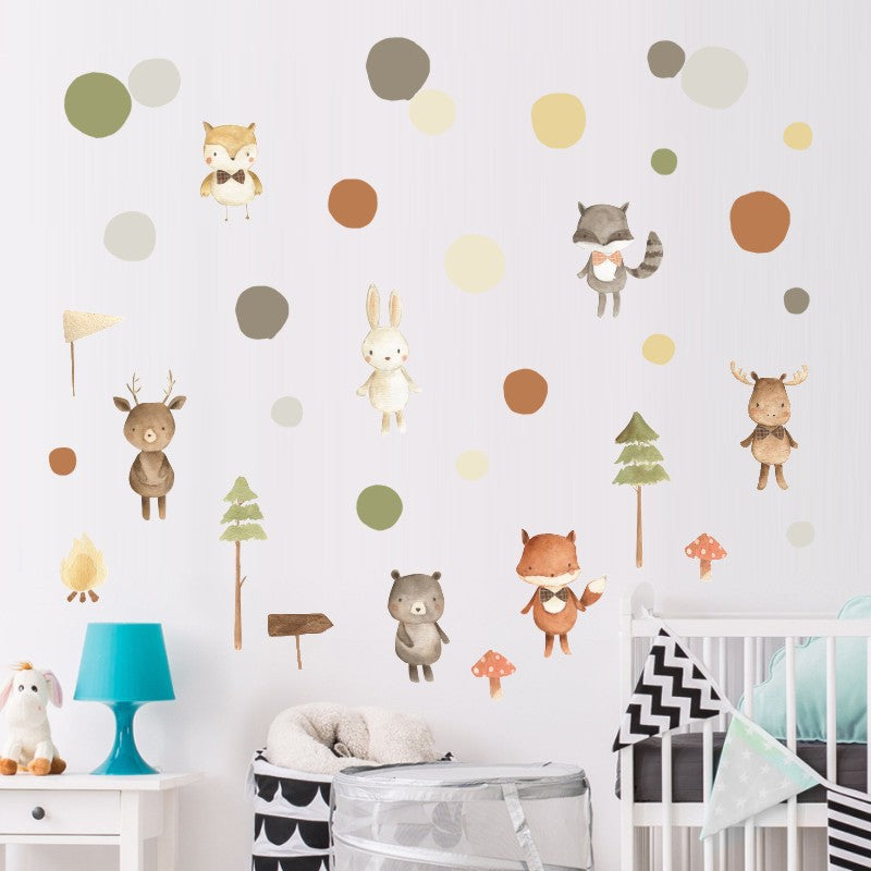 Earthy Animals Nursery Wall Decal Stickers