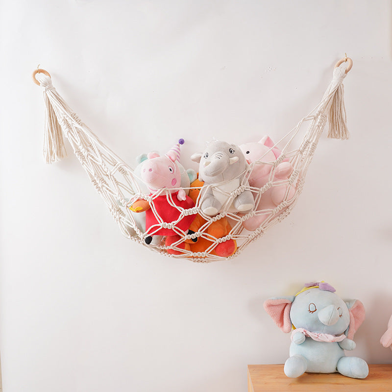 Hand Woven Cotton Toy Storage Hammock