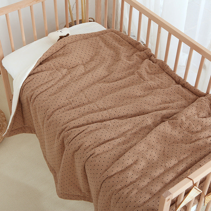 Earthy Muslin Cotton Crib Quilt