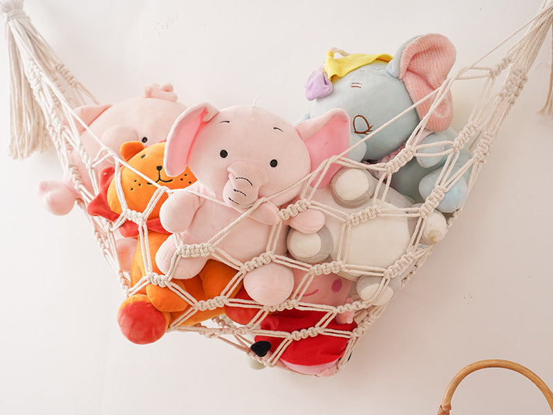 Hand Woven Cotton Toy Storage Hammock