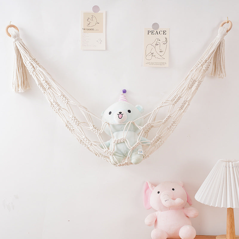 Hand Woven Cotton Toy Storage Hammock