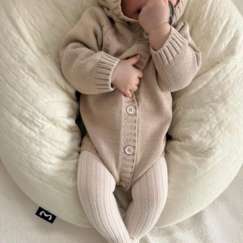 Earthy Knitted Cotton Onesie Sweater