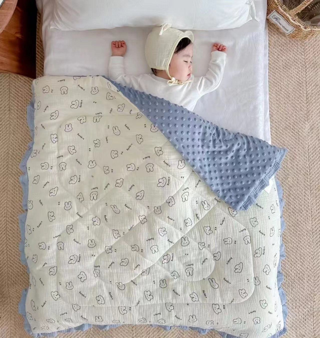 Quilted Cotton Baby Blanket