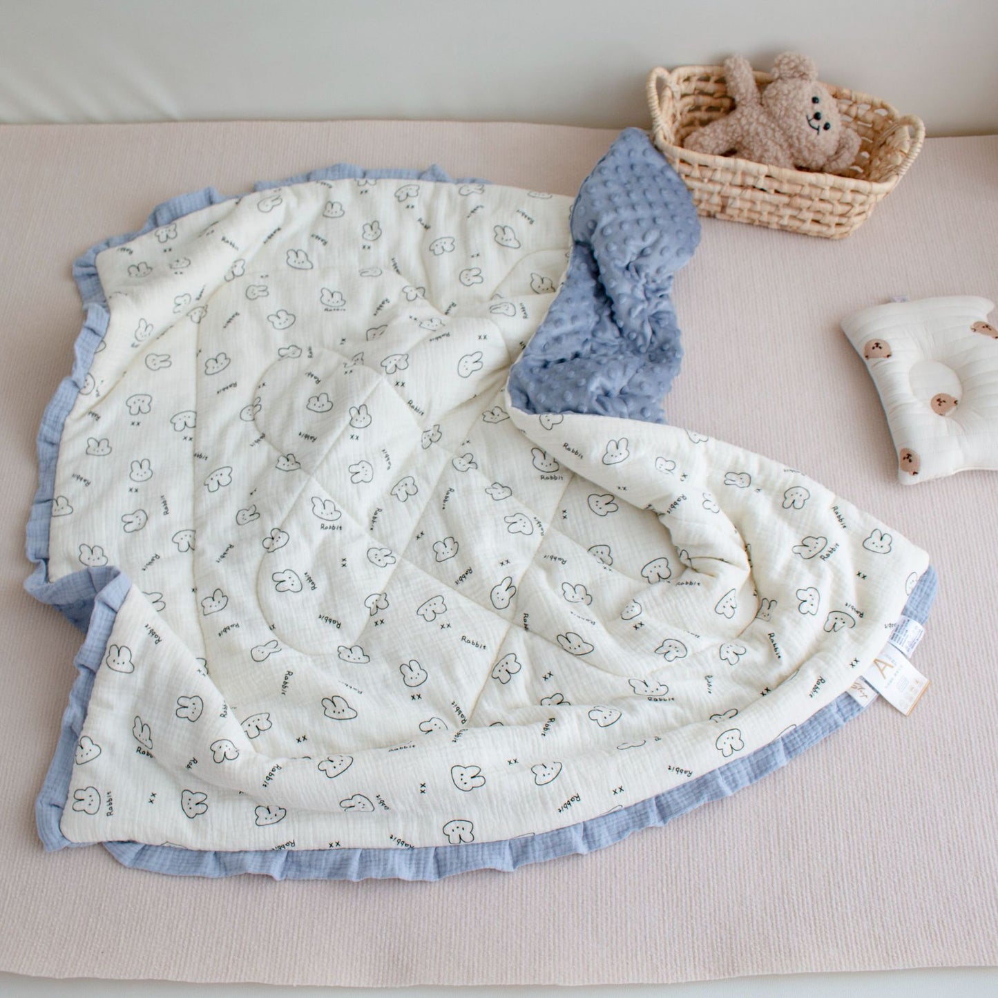 Quilted Cotton Baby Blanket