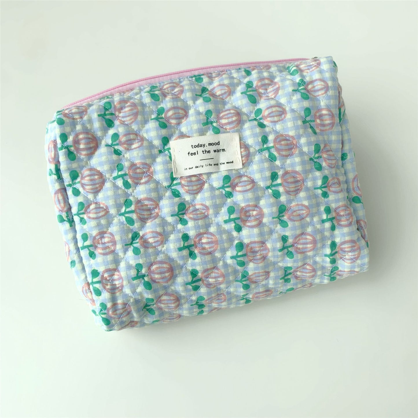 Quilted Cotton Diaper Storage Bag