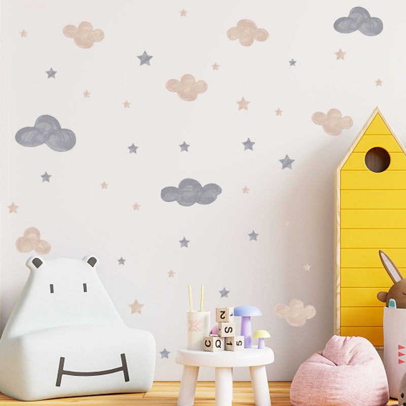 Earthy Clouds Nursery Wall Decal Stickers