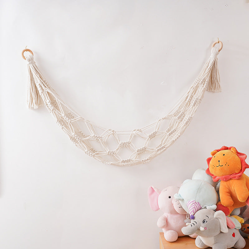 Hand Woven Cotton Toy Storage Hammock