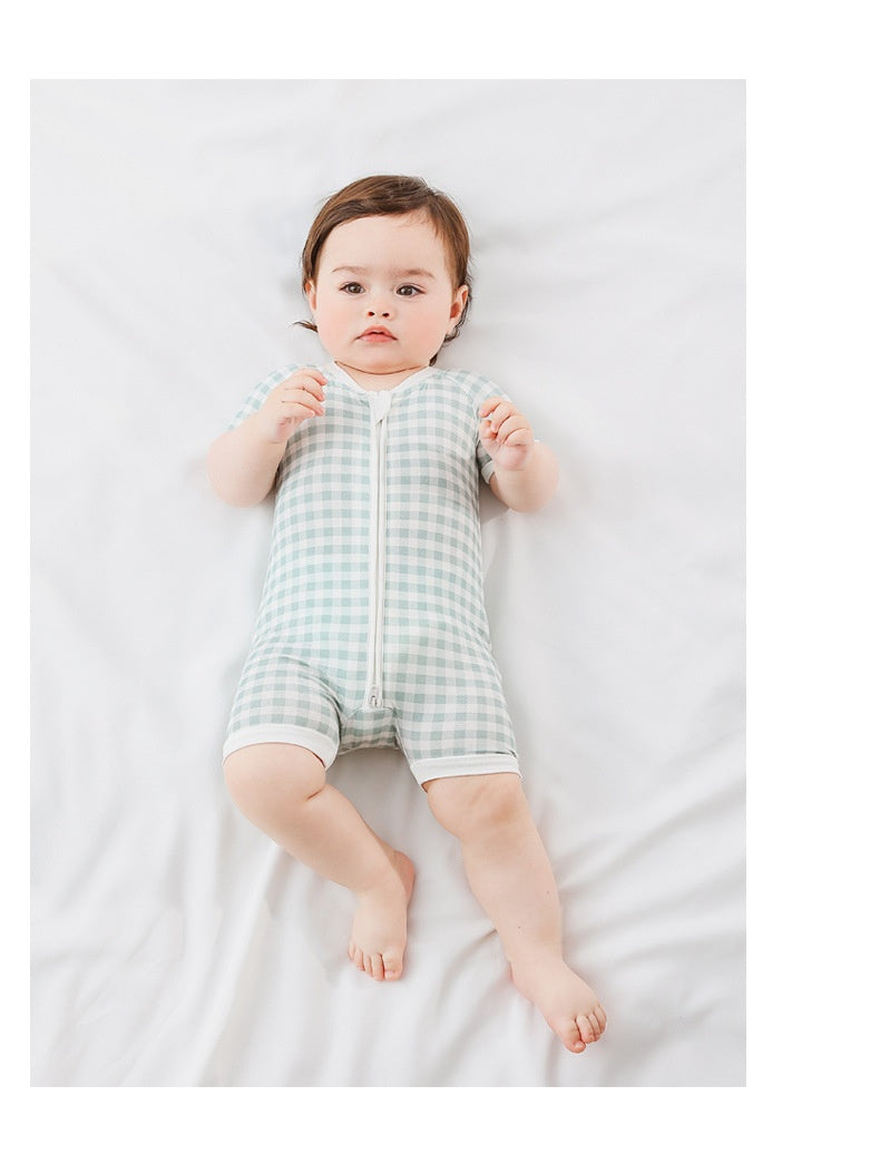 Summer Short Sleeve Earthy Bamboo Cotton Onesie