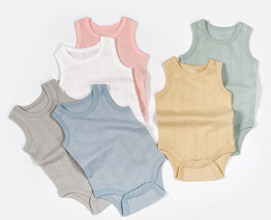 Sleeveless Baby Onesies (Pack of 2)